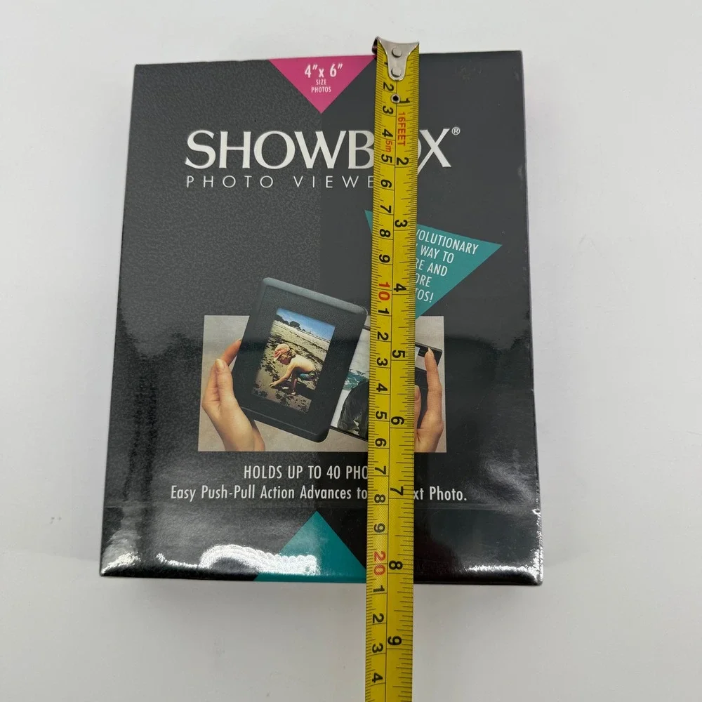 Burnes of Boston Showbox Photo Viewer Charcoal 4x6 Holds 40 Photos Vintage 1991